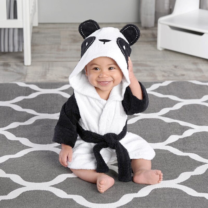 2022 Winter Toddler Baby Bathrobe Children&#39;s Home Wear Clothes For Boys Girls Fleece Cute Cartoon Pattern Sleepwear Clothing