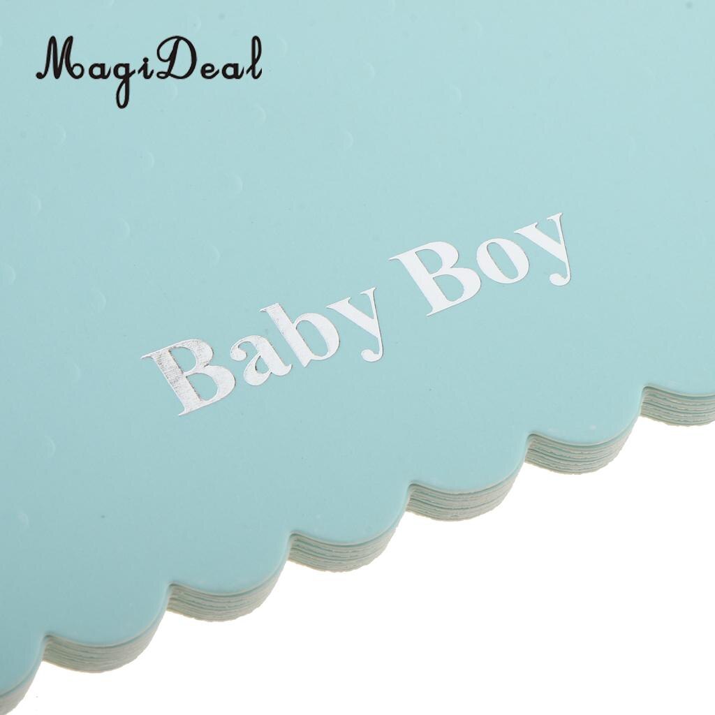 Kids Party Invitation Card Blue Boy Pink Girl with Ribbon Envelope DIY Card