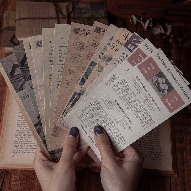 Fondo de la serie de libros antiguos, tarjeta de Kraft, álbum de recortes DIY, Material artesanal, papel, tarjeta LOMO Retro