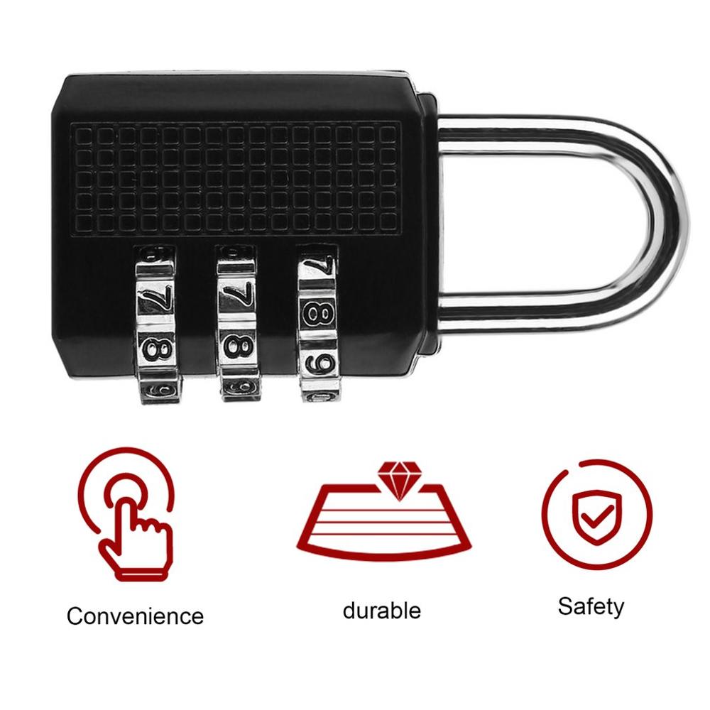 Mini Anti-theft Code Lock Multifunctional Travel Suitcase Luggage Safely Padlock Zinc Alloy Code Lock