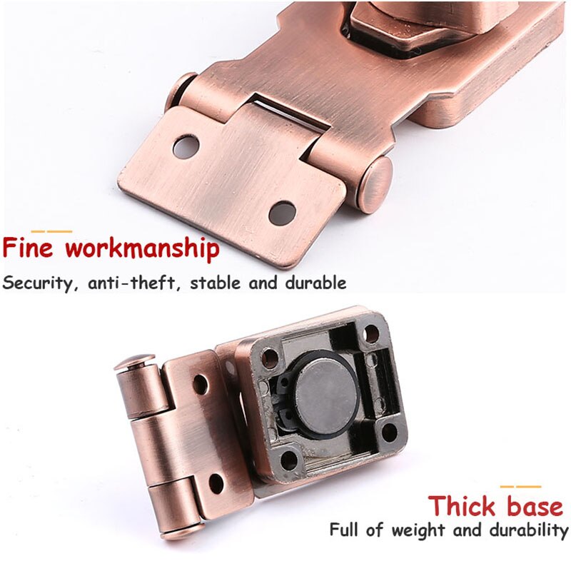 Stainless Steel Plating Self Locking Security Hasp Staple Lock Cupboard Padlock Door/Shed/Gate/Van Lock/desk/close with 2 Keys