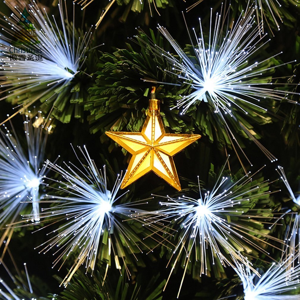 Christmas Tree Luxury Plug-in Luminous Encrypted LED Star Light White Decorated Fiber Optic Crystal Christmas Tree Tapestry
