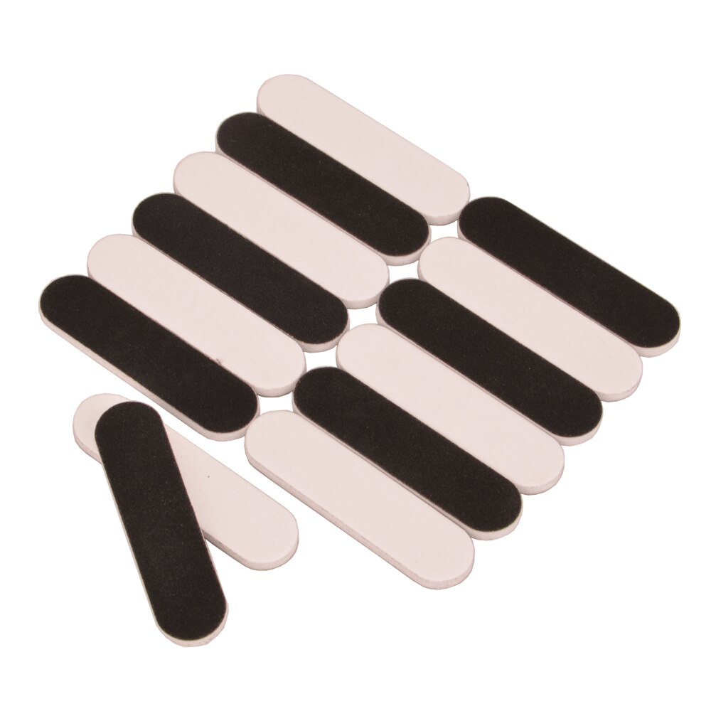 50 Stks/set Professionele Nagelvijlen 180/240 Grit Dubbel-Kanten Wit Zwart Schuren Buffer Polish Ing Nail Care Kleine Nail tool Bestand