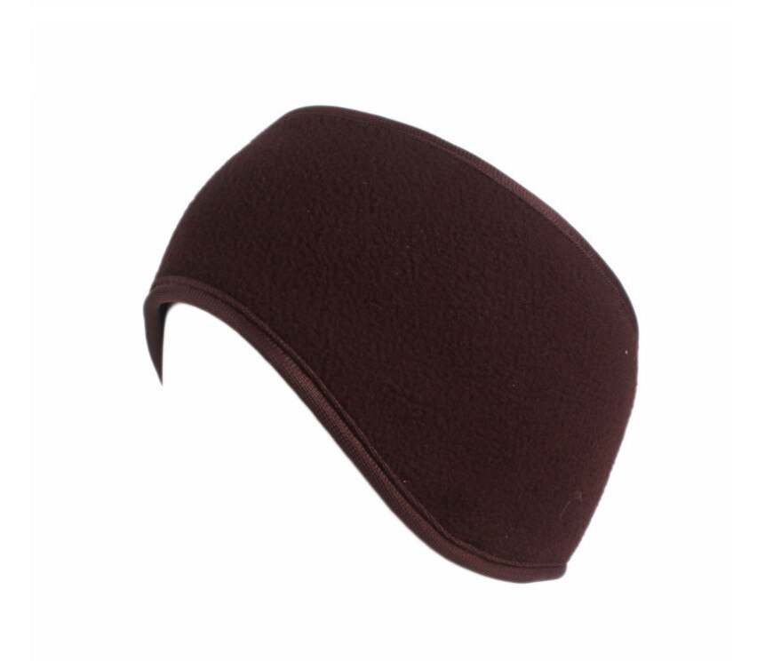 Men's and women's winter double fleece warm headband earmuffs ear bag with Velcro adjustment: Gray