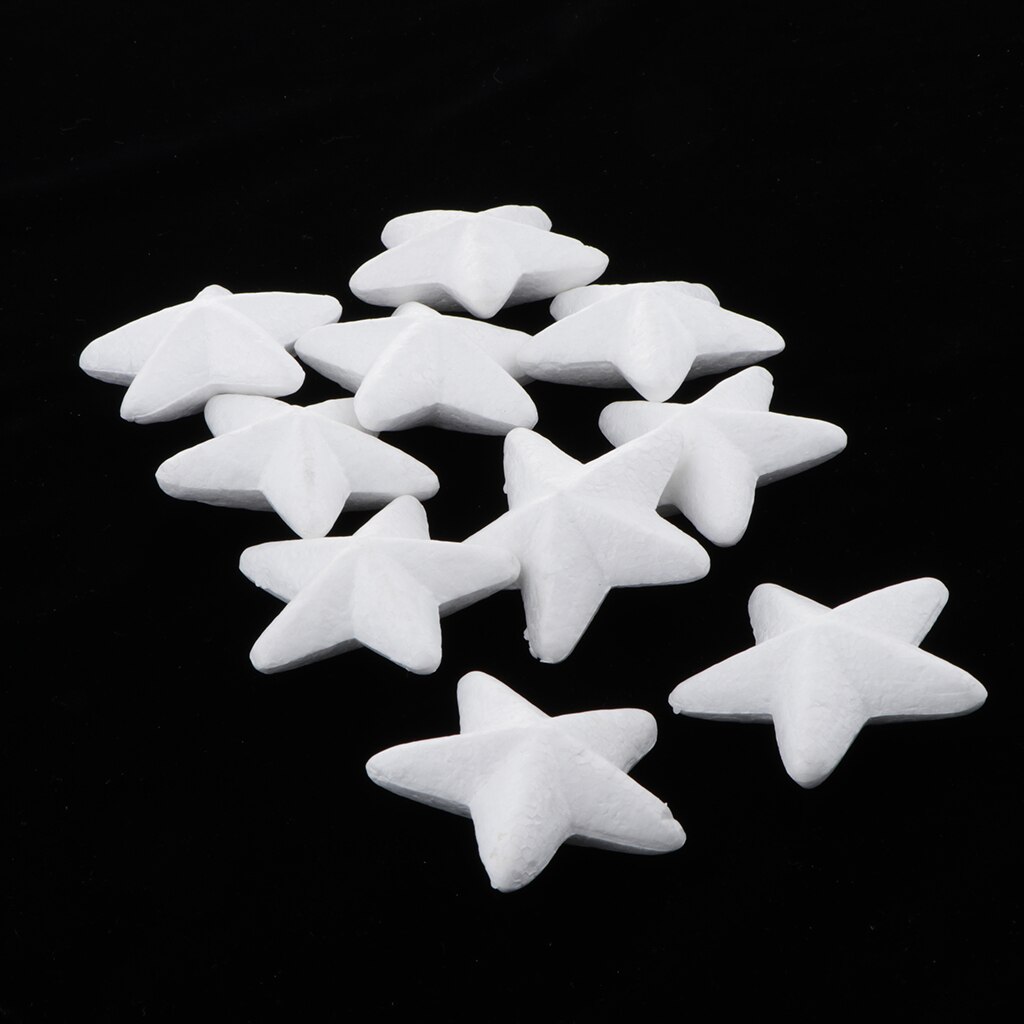 10 pièces polystyrène polystyrène mousse noël étoiles têtes ornement fête décor