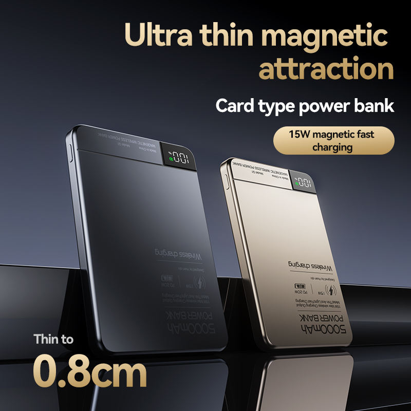 Banco de energía inalámbrico magnético de 10000mAh para MagSafe, carga rápida, batería portátil delgada de alta capacidad para iPhone 16/15/14/13/12