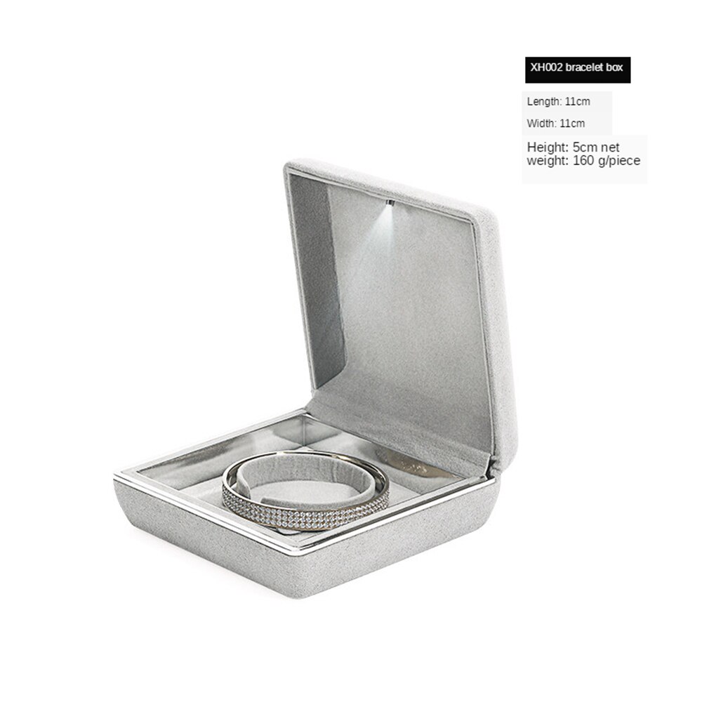 B-LIFE Ring Jewelry Storage Case Box Earrings Counter Display Props with Led Proposal Engagement Wedding: p 3