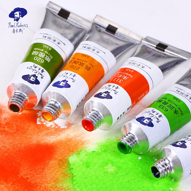 Offizielle Paul Rubens 5ml Aquarell Farben Rohre Caroline Serie 20 farben Pigment für Anfänger Student Kunst lieferant