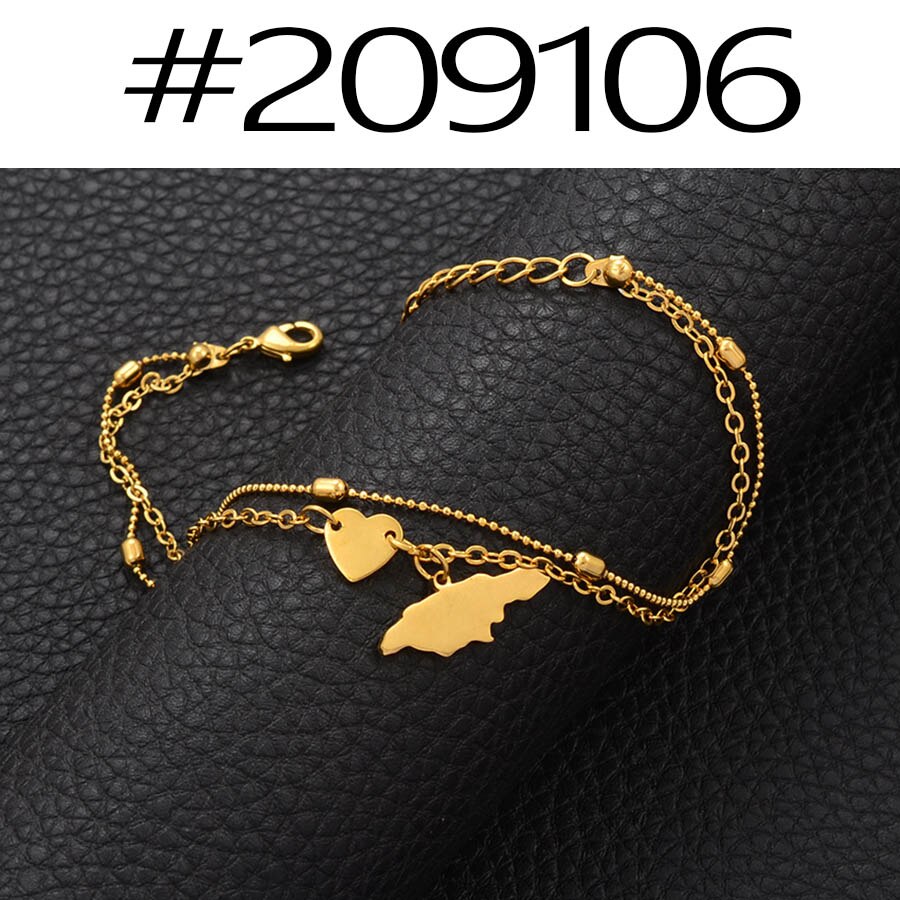 Anniyo (ét stykke ) 25cm+5cm extender kæde / jamaica kort anklet til kvinder piger guldfarve jamaicanske smykker fodkæder  #209106: 209106