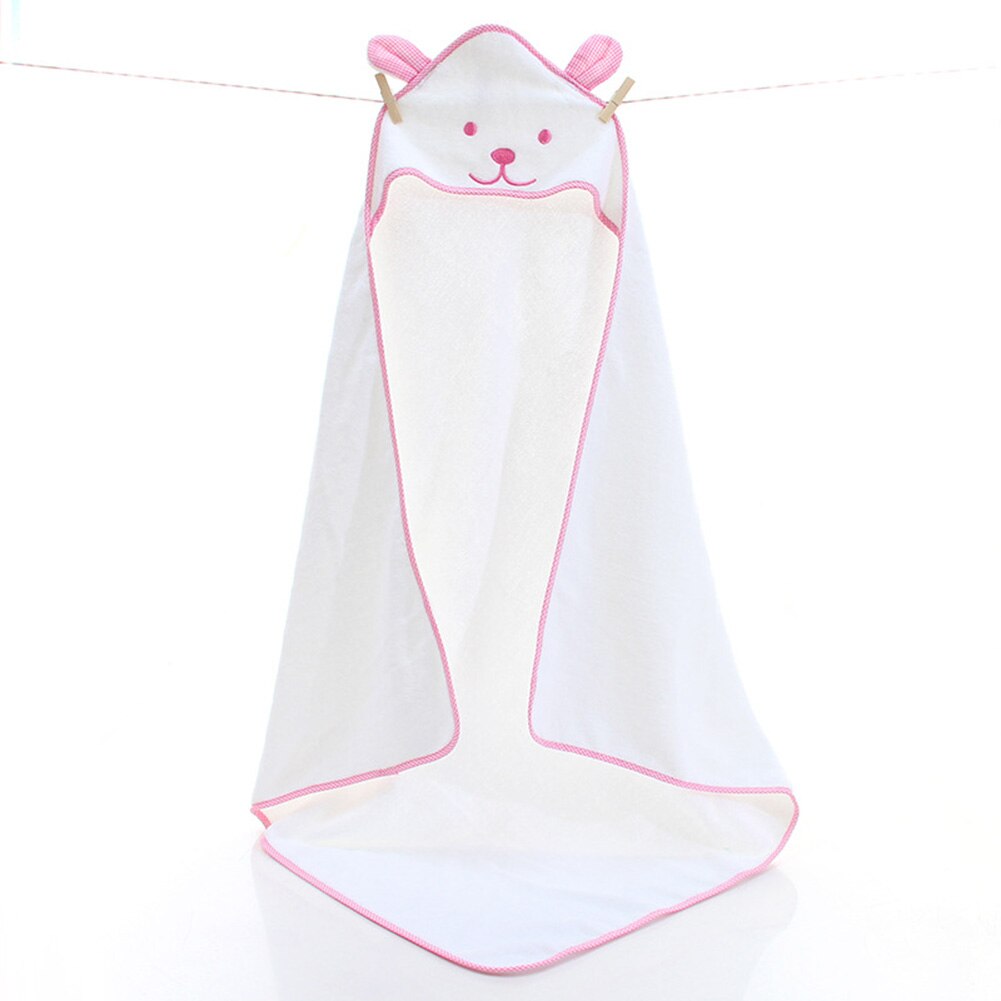 Babyhuva badhandduk med stora öron mjuk tjock bomullsbaddräkt för flickor och pojkar spädbarn bra val baby shower @ls: Vitrosa