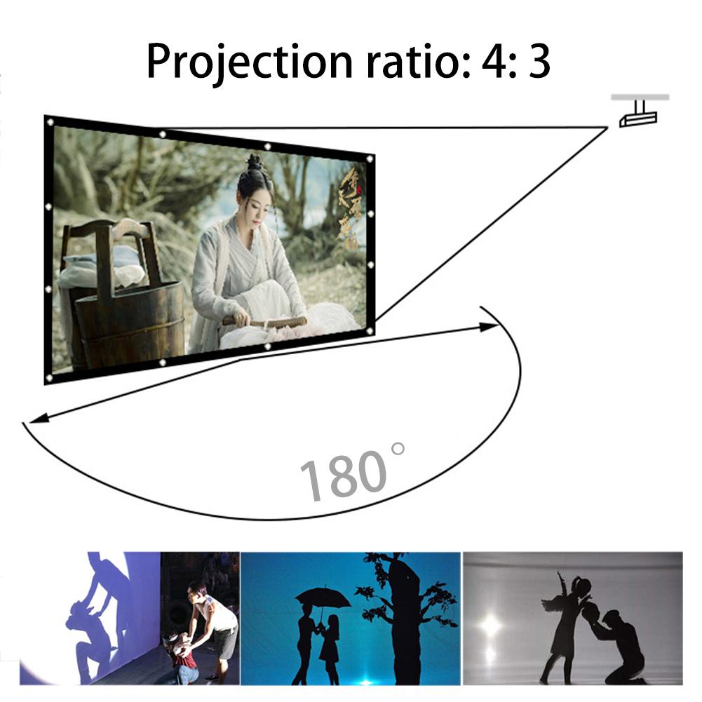 Écran pour projecteur écran réfléchissant PVC rideau extérieur écrans de projecteur extérieur pour Home cinéma fournitures d'intérieur en plein air