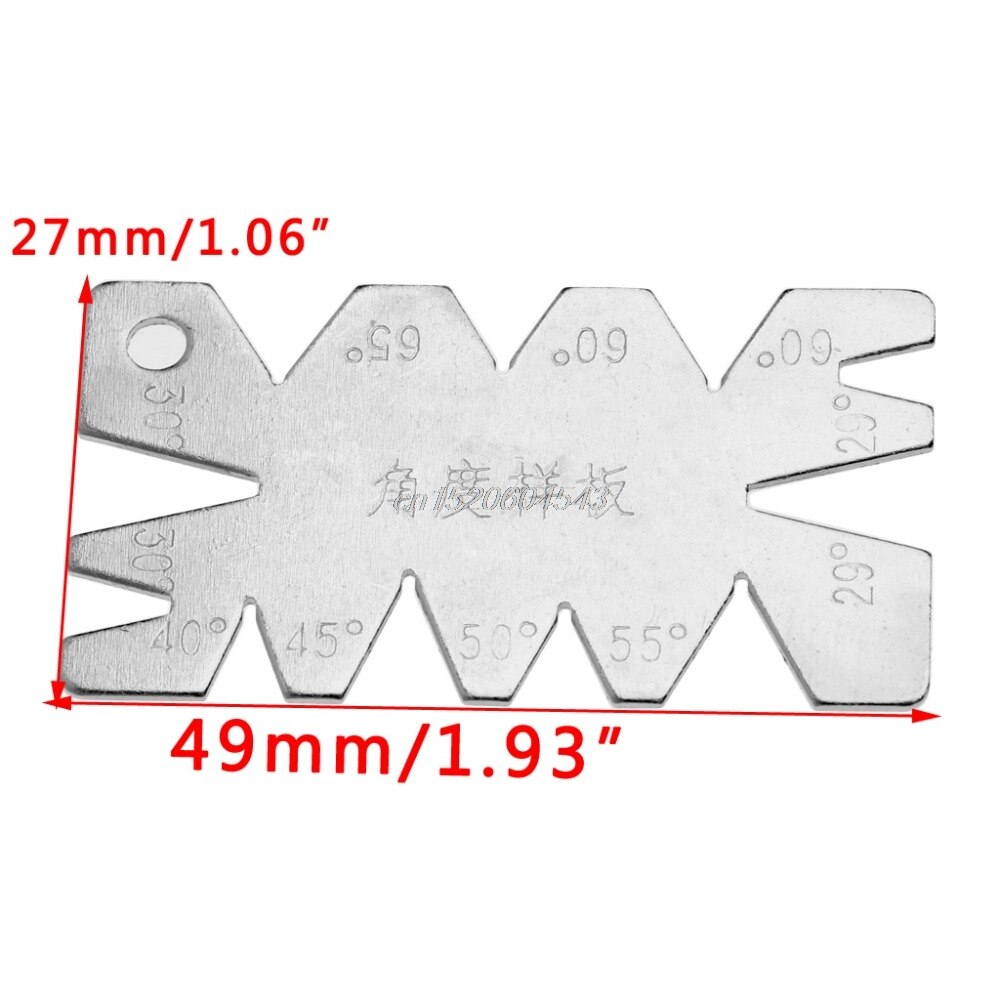 Screw Thread Cutting Angle Gage Gauge Measuring Model Tool Stainless Steel Measture Tools R08 Whosale