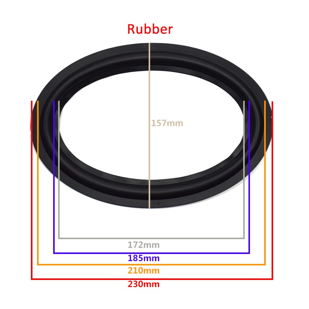 6X9 inch Speaker Surround Rand Woofer Repareren Vouwen Rand Subwoofer Ring DIY Reparatie Accessoires Speaker Schorsing: 1 Piece / 6X9 Rubber