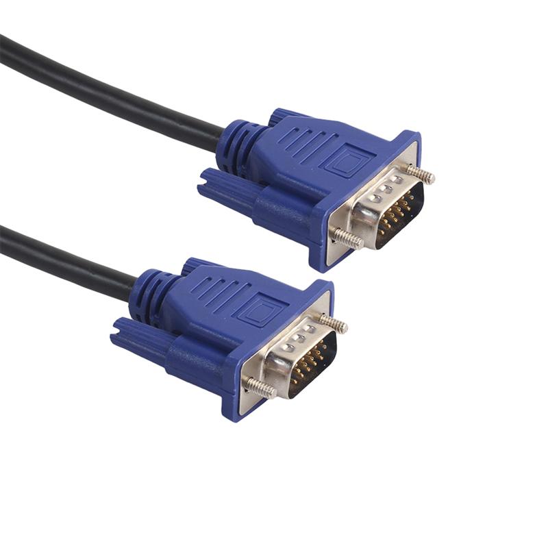 3 meter vga-kabel han til mand skærmkabel videoadapterkabel med ferritkerner til computer pc hdtv projektorskærm
