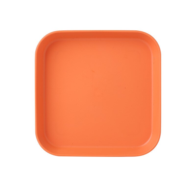 Spit Bot Schotel Huishoudelijke 6 Inch Kleine Schotel Gezouten Groente Plastic Snack Taart Schotel Eettafel Vuilnis Plaat Fruitschaal r-F: Square orange