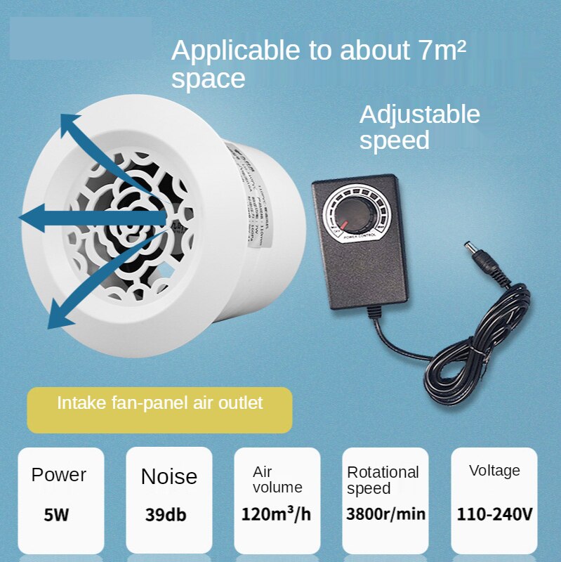 Inline Duct Fan Air Ventilator Metal Pipe Ventilation Exhaust Fan Adjustable Extractor Bathroom Toilet Wall Fan Booster: 110PVC