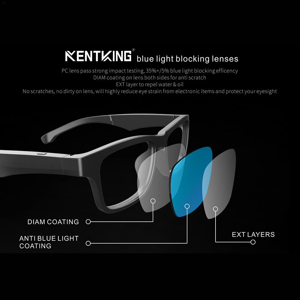 K1 Smart Wireless Bluetooth Headset Glasses USB Car Sports Anti-Blu-ray Earphones Built-in Speaker No Bone Conduction Headphones