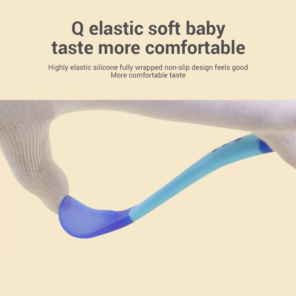 Cucharas con sensor de temperatura para niños, cucharas sensibles a la temperatura, vajilla para aprender a comer para bebé, vajilla de alimentación para chico