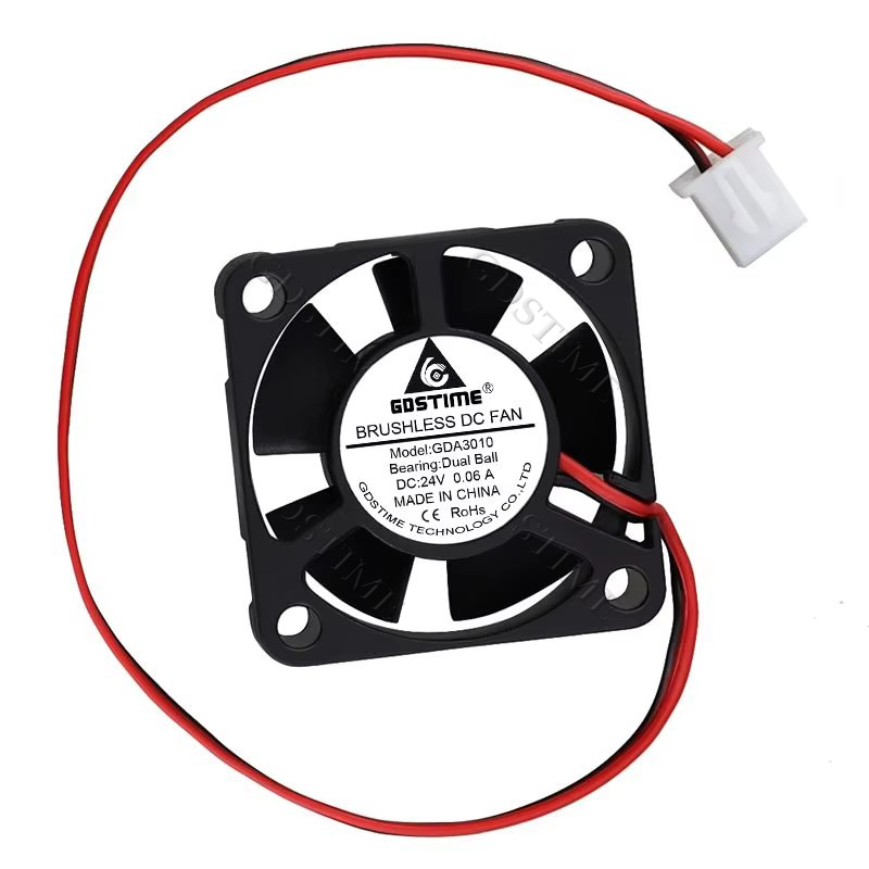 2 stks Gdstime DC 24 V Fan 30 MM x 10 MM Dual Kogellager Borstelloze Auto Lamp Koelventilator 30mm Micro fan 3010 Audio Koelventilator