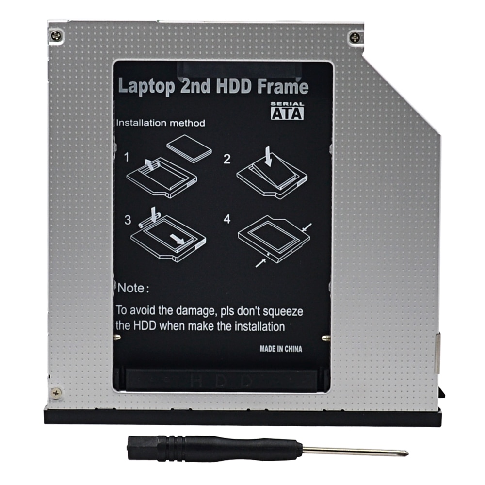 Carcasa de aluminio para disco duro SSD, carcasa para Dell E6310, E6400, E6500, E6410, E5400, M2400, M4500 Pro, OptiBay, 9,5mm, SATA 3,0, 2,5&quot;