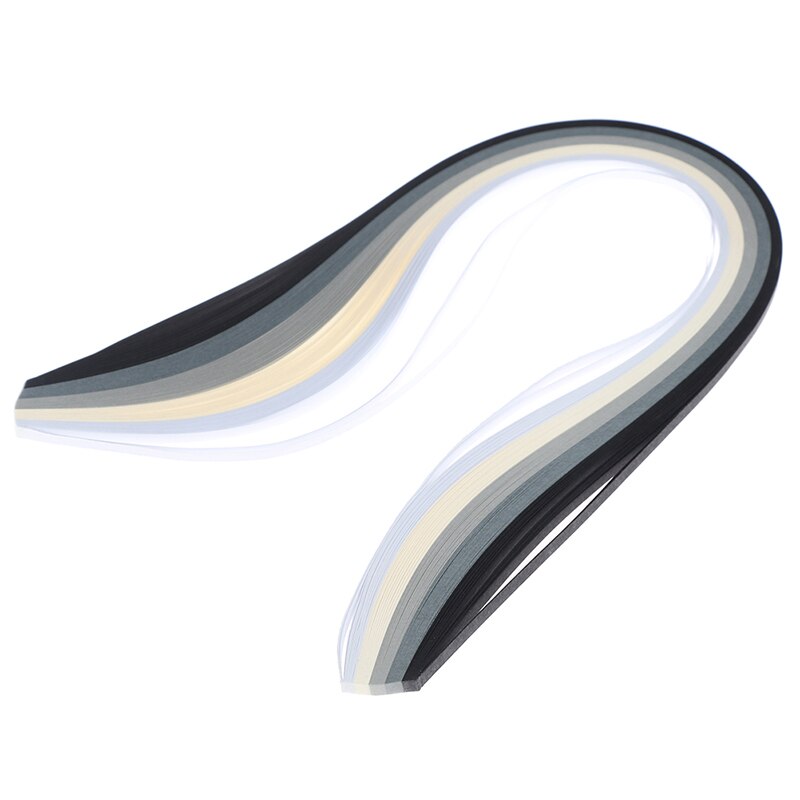 100Pcs/set Paper Quilling Strips Set 3mm 39cm Paper For Craft DIY Quilling Tool Mixed Color Scrapbooking Stripes Paper: grey