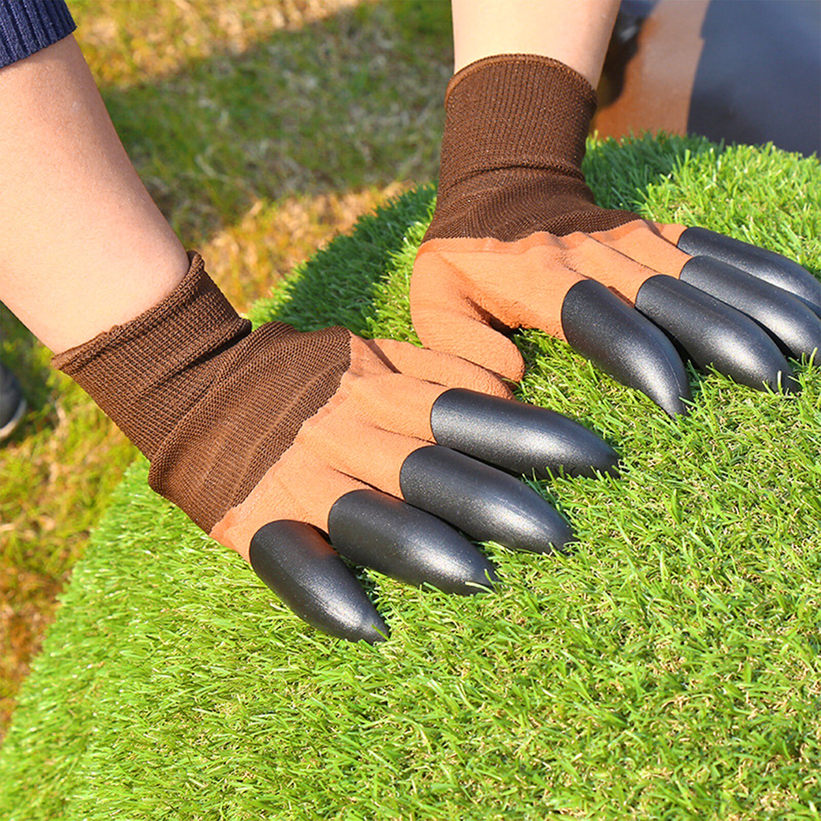 1 Pair Garden Gloves with Claws Breathable and Waterproof Gardener Working Gloves for Digging Planting Pruning Weeding Seeding
