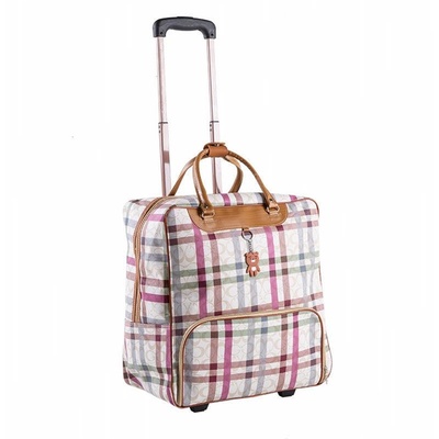 Kvinder rejser business boarding taske på hjul trolley tasker stor kapacitet rejse rullende bagage retro pige kuffert taske