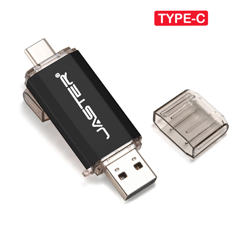 High Speed TYPE-C USB 2.0 Flash Drive 64GB Rotatable OTG Pen Drive 32GB 128GB 256GB Memory Stick for Mobile Phone Black Pendrive: black / 16 GB