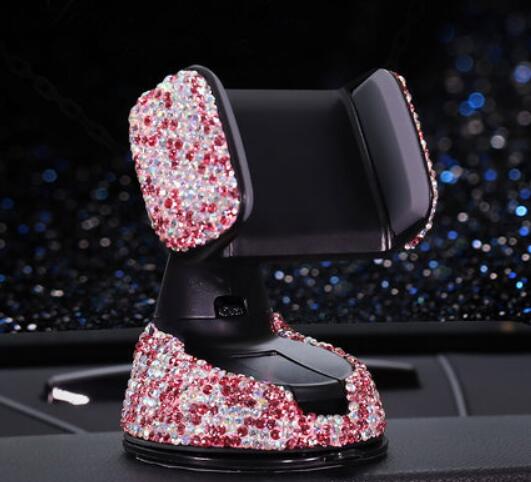 Krystall rhinestones universell bil telefonholder til iphone smarttelefon mobiltelefon auto holder stativ luftventil telefonholder: 02