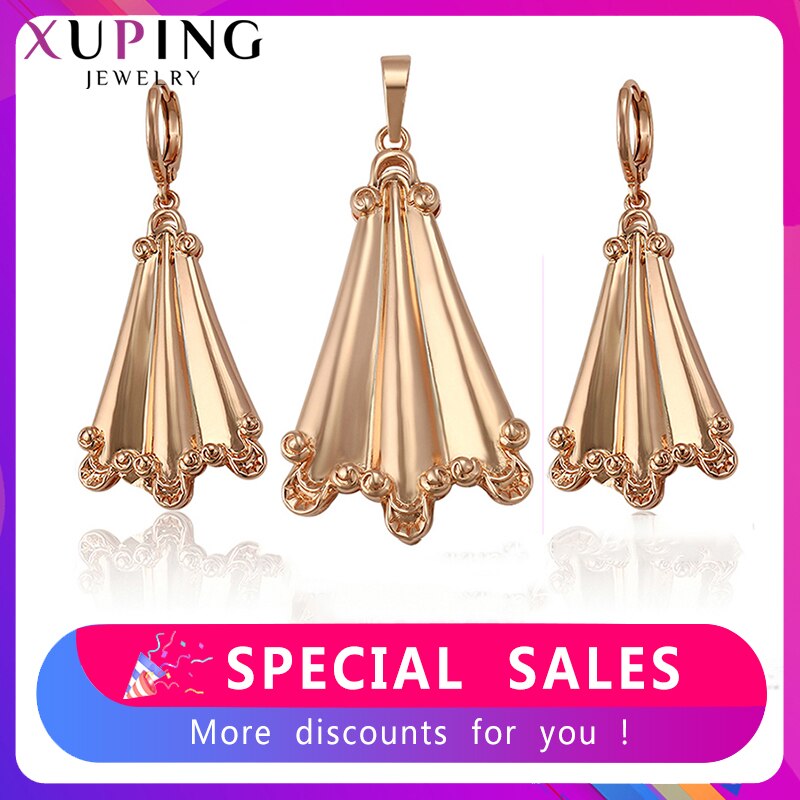 Xuping Color oro plateado exquisito juegos de joyas para mujer de estilo africano Essentia delicado S200.6-65345