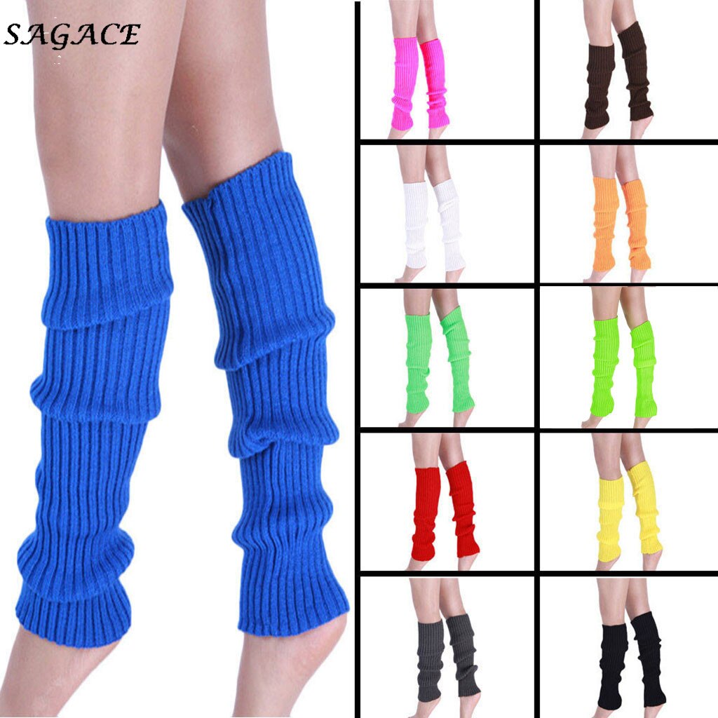 SAGACE High Socks Women Pure Colour Boot Cuffs Warmer Wool Knit Leg Stocks Winter Cotton Long Socks Over Knee Leg Warmer Girls
