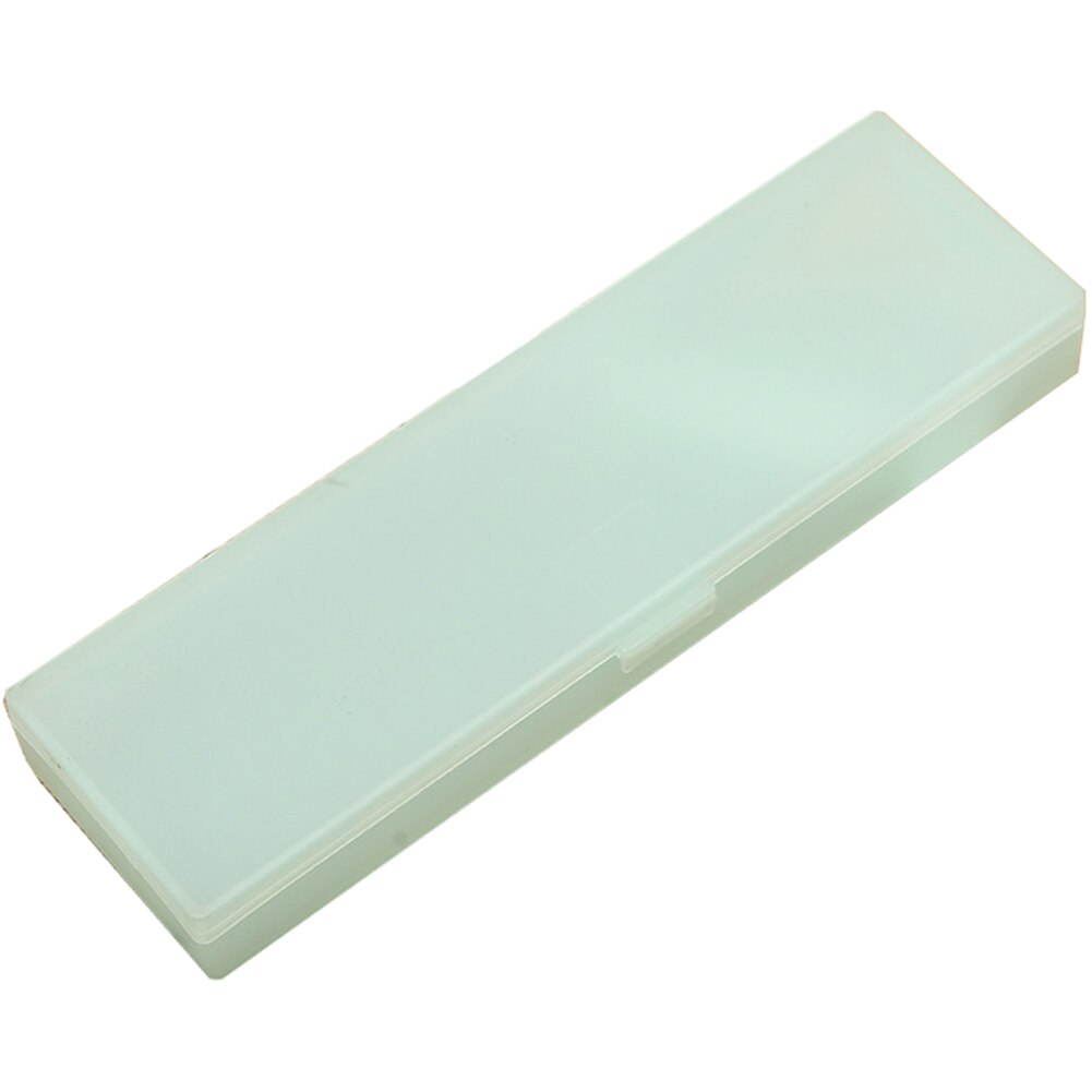 Transparent Frosted Large Capacity Pen Box Pencil Case Stationery Holder: Green L