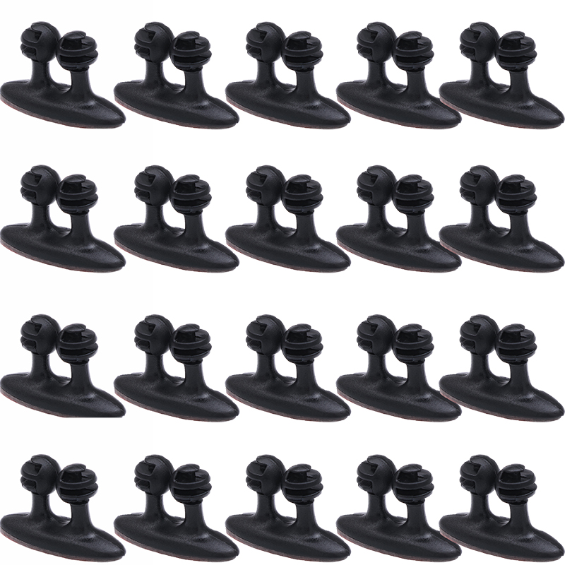 1-20 Car Wire Cable Holder Cable Manager for Mobile Phone Charger Home Office Organizer Multifunctional Tie Clip Fixer Organizer: Red