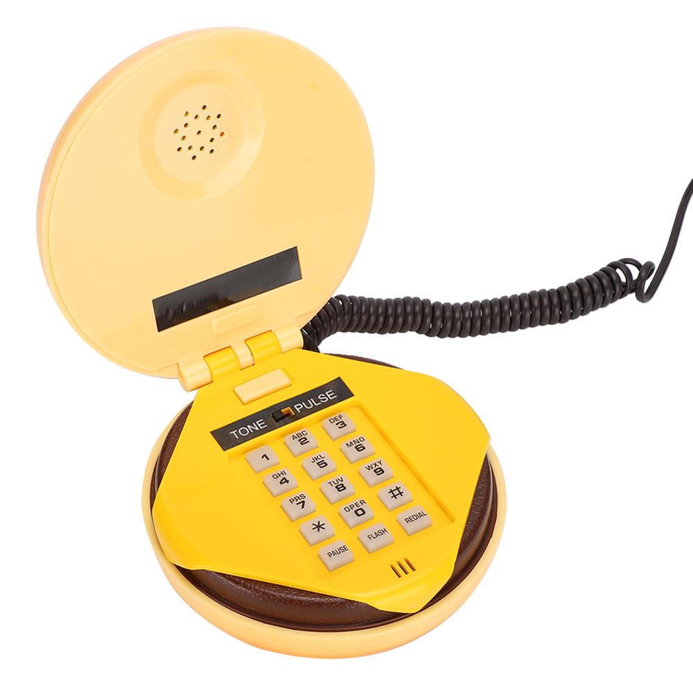 Novelty Emulational Hamburger Telephone Wire Landline Phone Home Decoration Telephones landline phone Brand