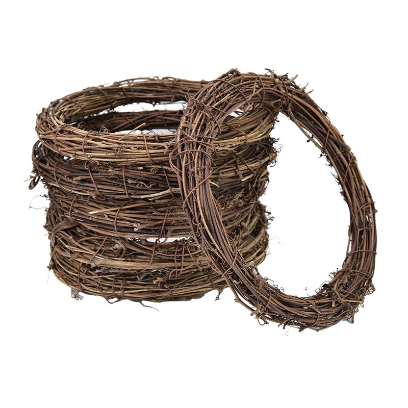 Rattan Wreath, Twigs Wreath DIY Vine Wreath Decorations for Front Door Wall Hanging,(16, 4 Inches)