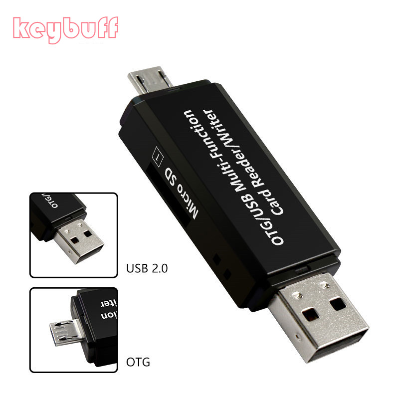 Micro USB OTG 2 in 1 USB 2.0 Adapter SD Card Reader For Android Phone Tablet PC Memery Cards Reading Device microsd reader