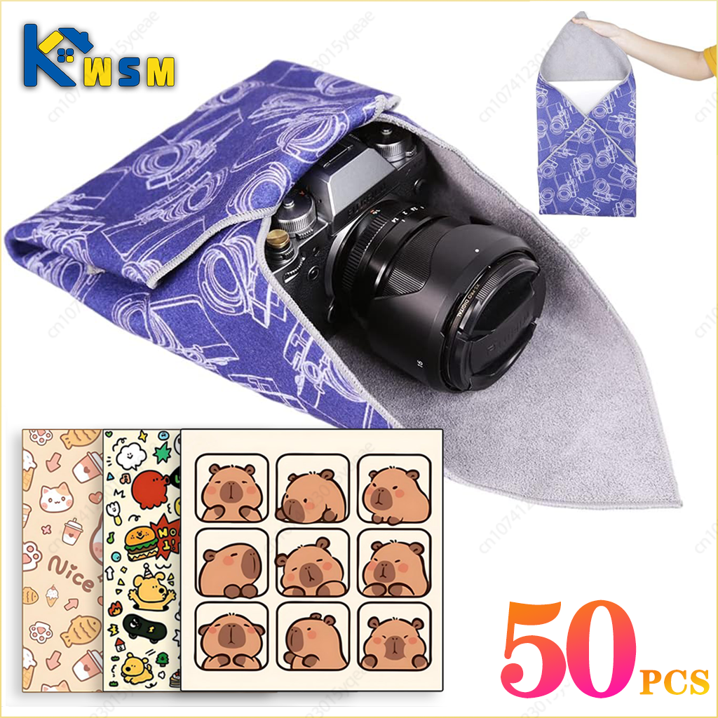 Housse de sac pour appareil photo pliable 35x35cm, prévention des dommages, tissu d'emballage auto-adhésif, tissu collant magique, accessoires pour appareil photo