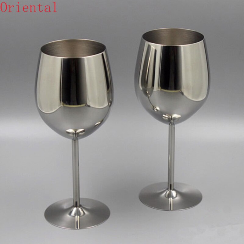 2 Stuks Wijnglazen Rvs 18/8 Metalen Wijnglas Bar Wijn Glas Champagne Cocktail Drinken Cup Charms Feestartikelen