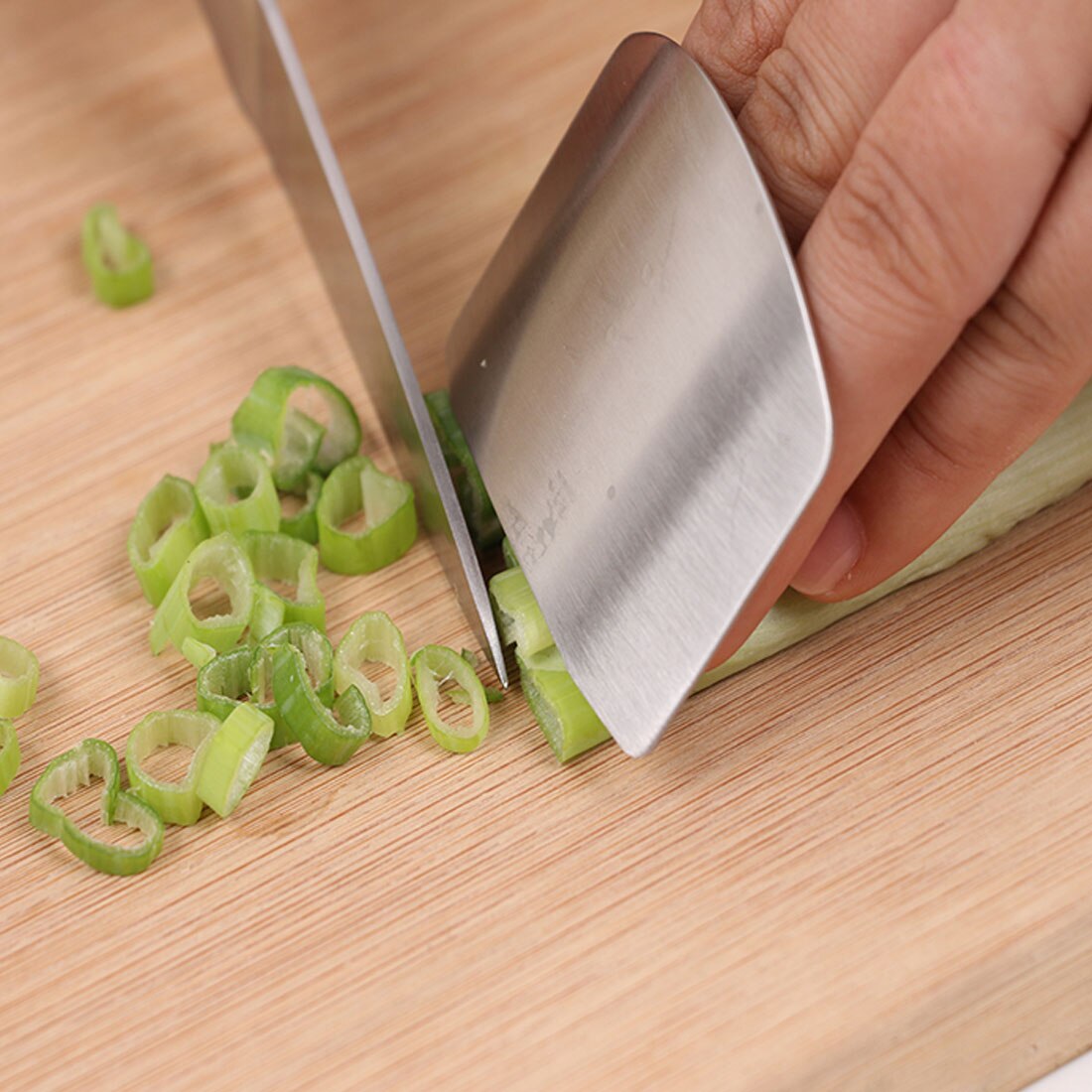 Vinger Guard Rvs Beschermen Vinger Hand Niet Te Kwetsen Cut Veiligheid Guard Keuken Koken Gereedschap