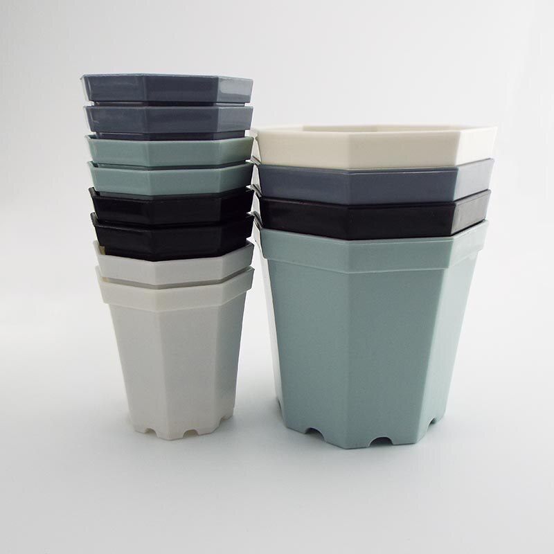 4 stk moderne plast firkantet plante urtepotte urt hjemmehave planter kontor skrivebord sukkulent plante krukker havearbejde dec potter