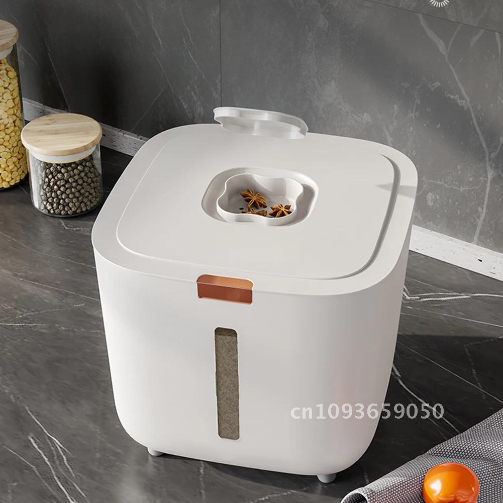 Förvaringsbehållare för hundmat , 11 kg /22 kg mångsidig förvaringsbehållare med lock, inbyggd popup-låda med ett tryck och torkmedelsöppning