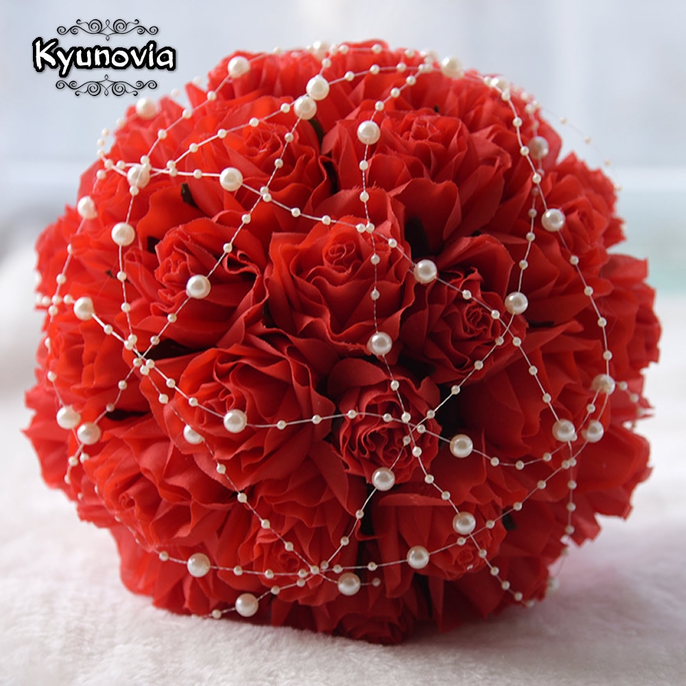 verrotten Hochzeit Strauß Brautjungfer blume Seide Rosen Hochzeit Strauß Braut Strauß Perlen Hochzeit Blumensträuße ramos de novia GC4