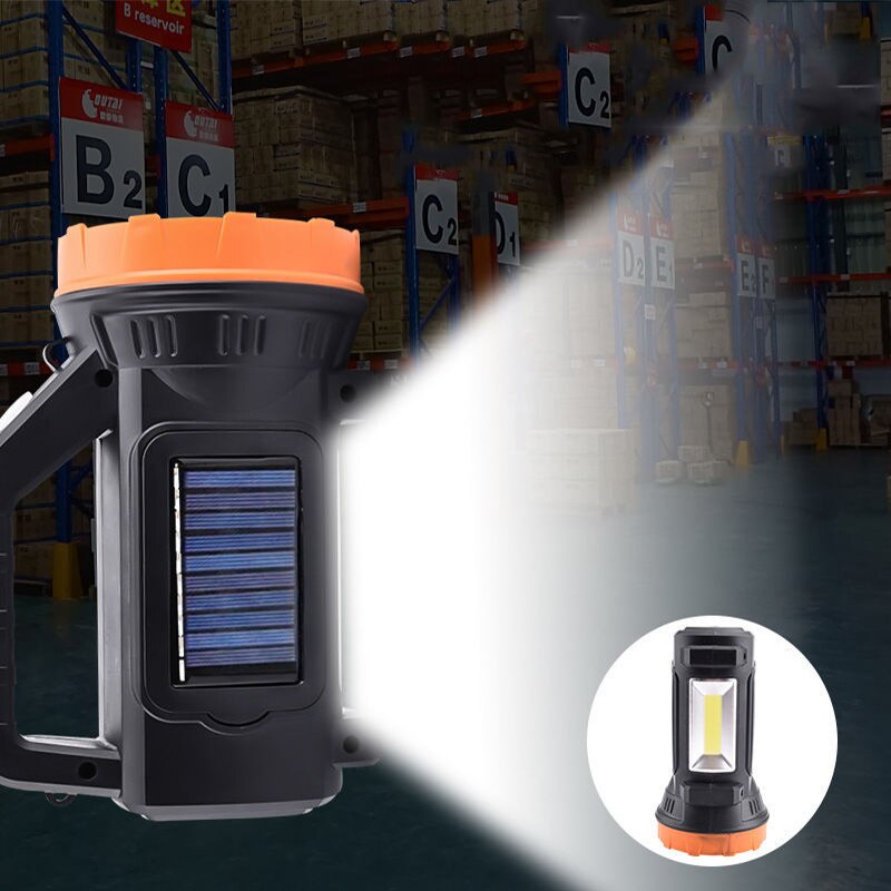 Luz LED de Trabajo Portátil de 250W, lámpara de trabajo recargable por USB, reflector a prueba de agua con luz lateral, linterna