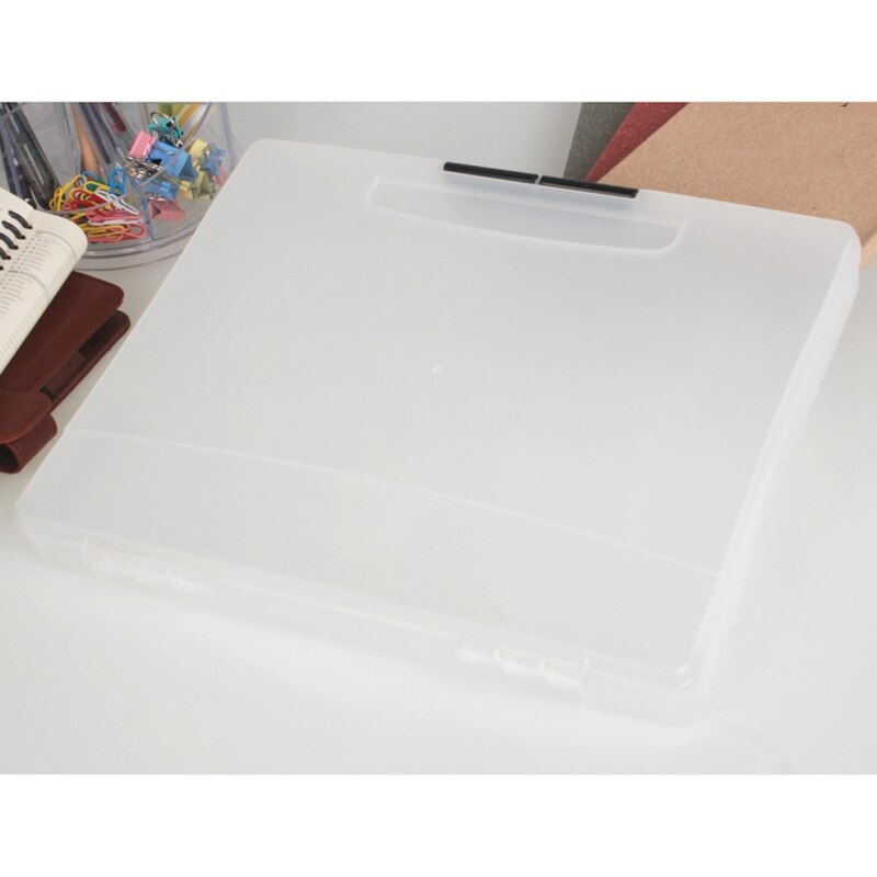 A4 Storage Box Portable Filing Products Plastic Document Paper Filing Case File School Office Supplies