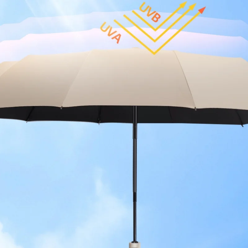 Mini parapluie automatique 24 os, léger et pliable, grand Protection UV extérieure, pluie et vent, 340g
