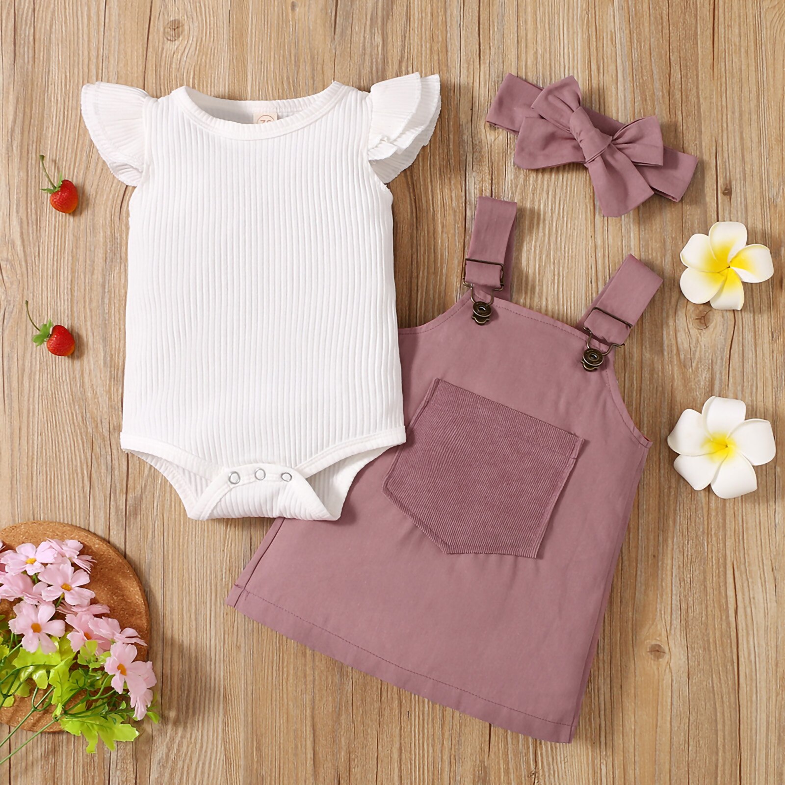 Conjuntos de ropa de verano para niñas pequeñas, p... – Grandado