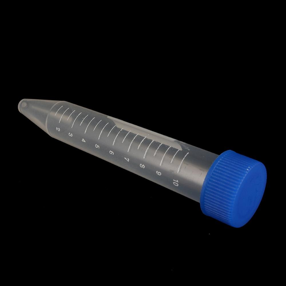 10Pcs 10ml Screw Cap Cone Bottom Plastic Centrifuge Test Tube Reagent Bottle Sample Analysis Vial Container Laboratory Supplies