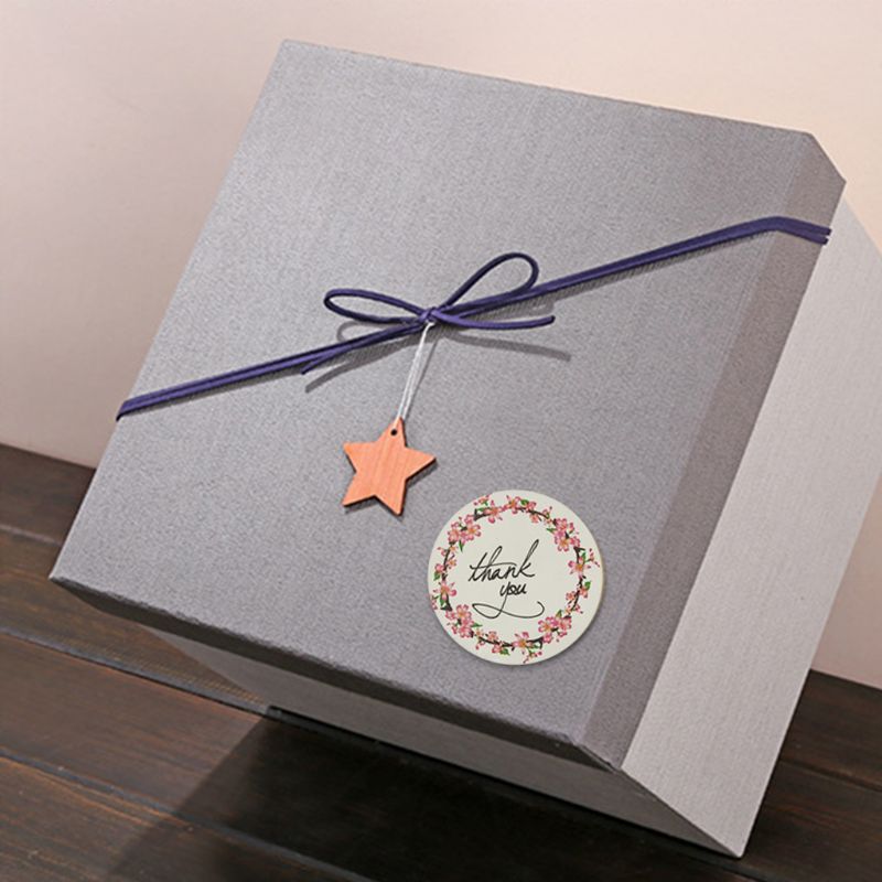 Sello adhesivo redondo "THANK YOU", etiquetas adhesivas permanentes para álbumes de recortes, paquete adhesivo de papelería, 500 Uds.
