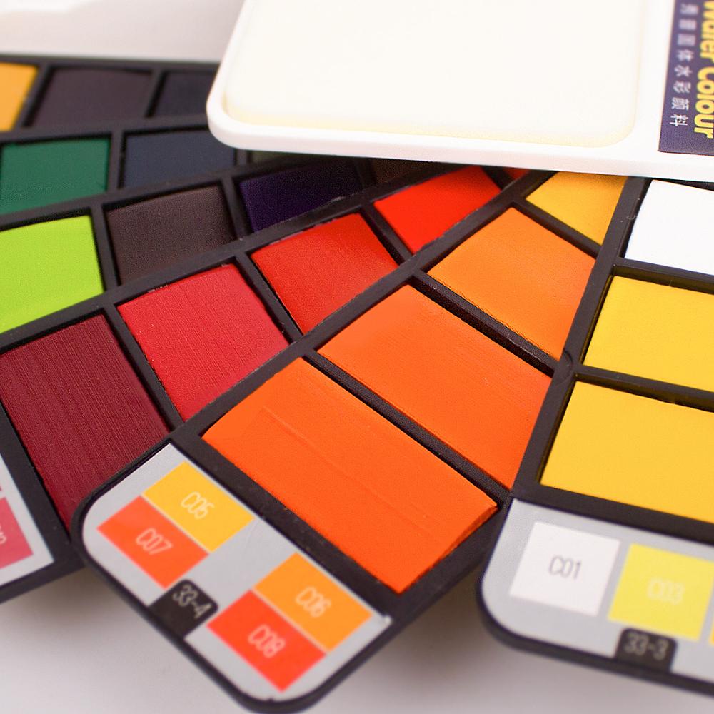 Professionele Aquarel Schildert 18 24 33 42 Kleuren Solid Aquarel Reizen Set Voor De Kunstenaar Art Levert Draagbare Tekening Kits