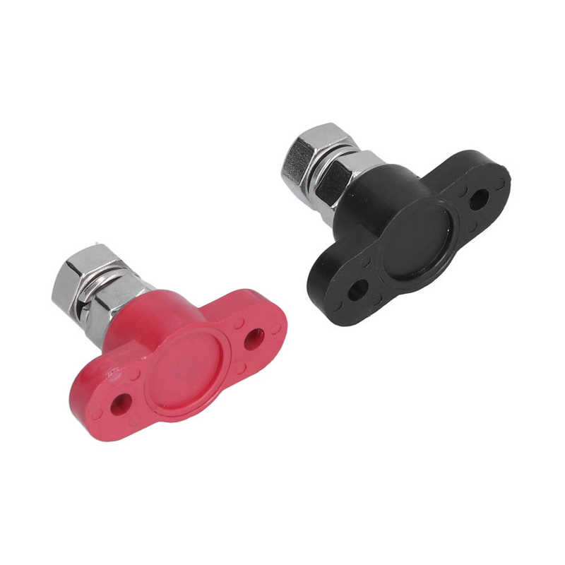 Power Distribution Studs Terminal Kit Insulated Battery Junction Posts Red and Black for Refitting Cars